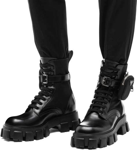 prada ankle pouch combat boots dupe|Prada combat boots dupe.